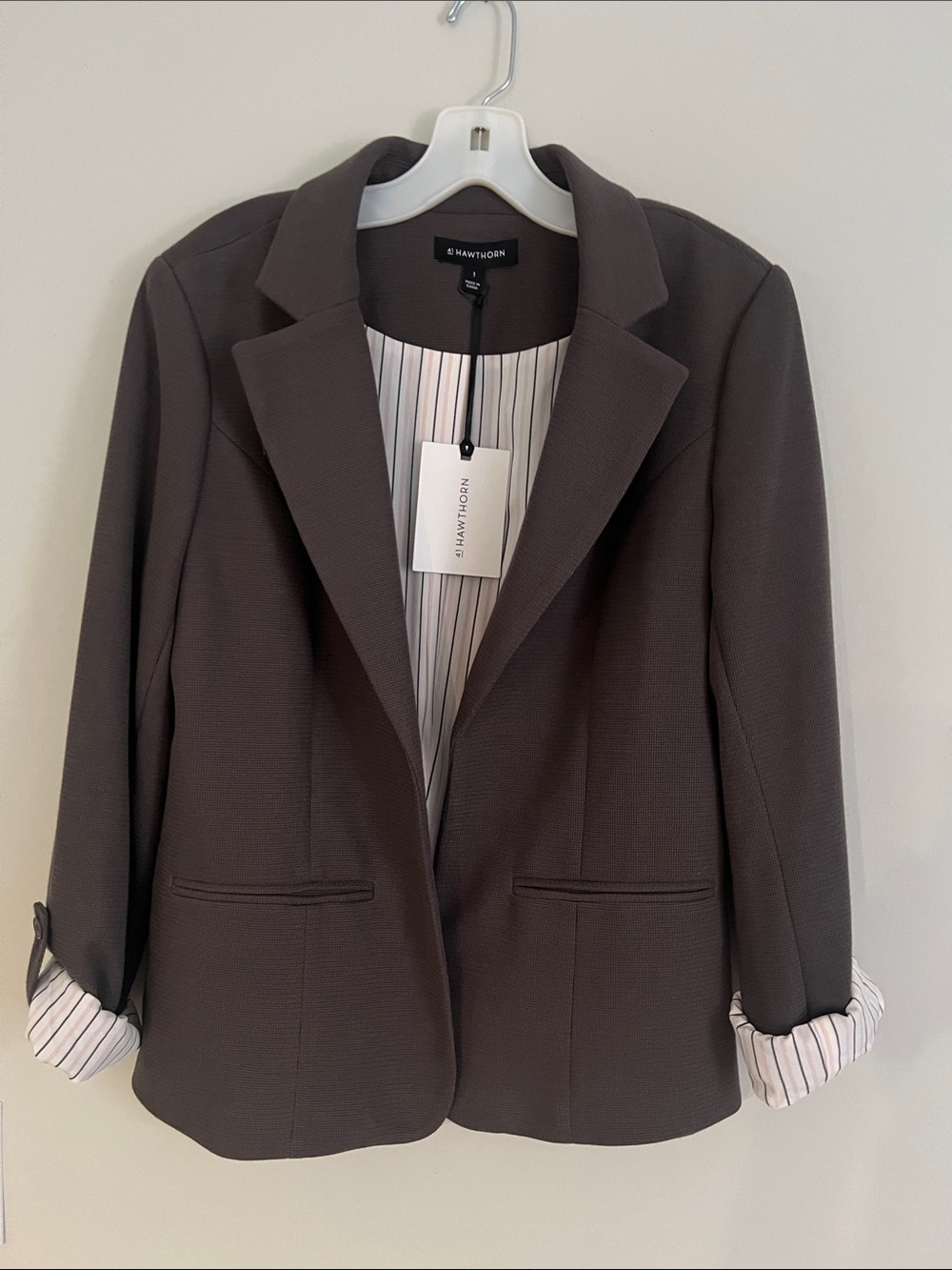 41 Hawthorn Grey Tailored Notch Lapel Blazer